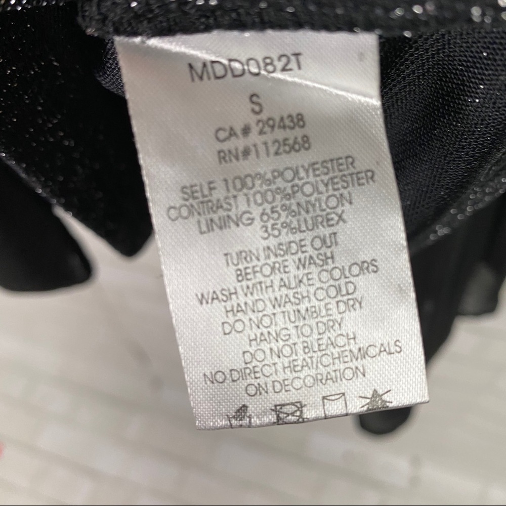 Miss ME Beaded Neckline Chiffon Lace Back Dress - Picture 12 of 13